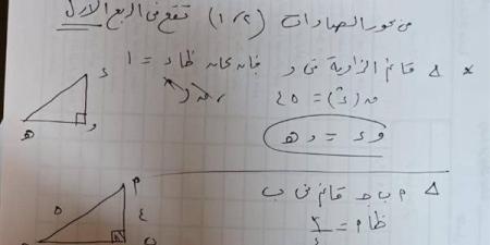 مراجعات نهائية.. حل امتحان الهندسة بمحافظة الشرقية لـ الشهادة الإعدادية 2025