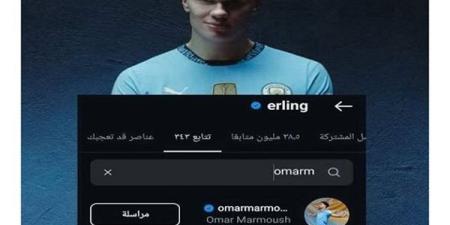 إيرلينج هالاند أول لاعب من مانشستر سيتى يتابع عمرمرموش على إنستجرام